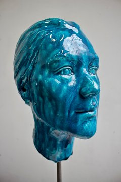 Mother in turquoise, ceramic, 2018.